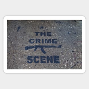 Banksy The Crime Scene Art Sticker